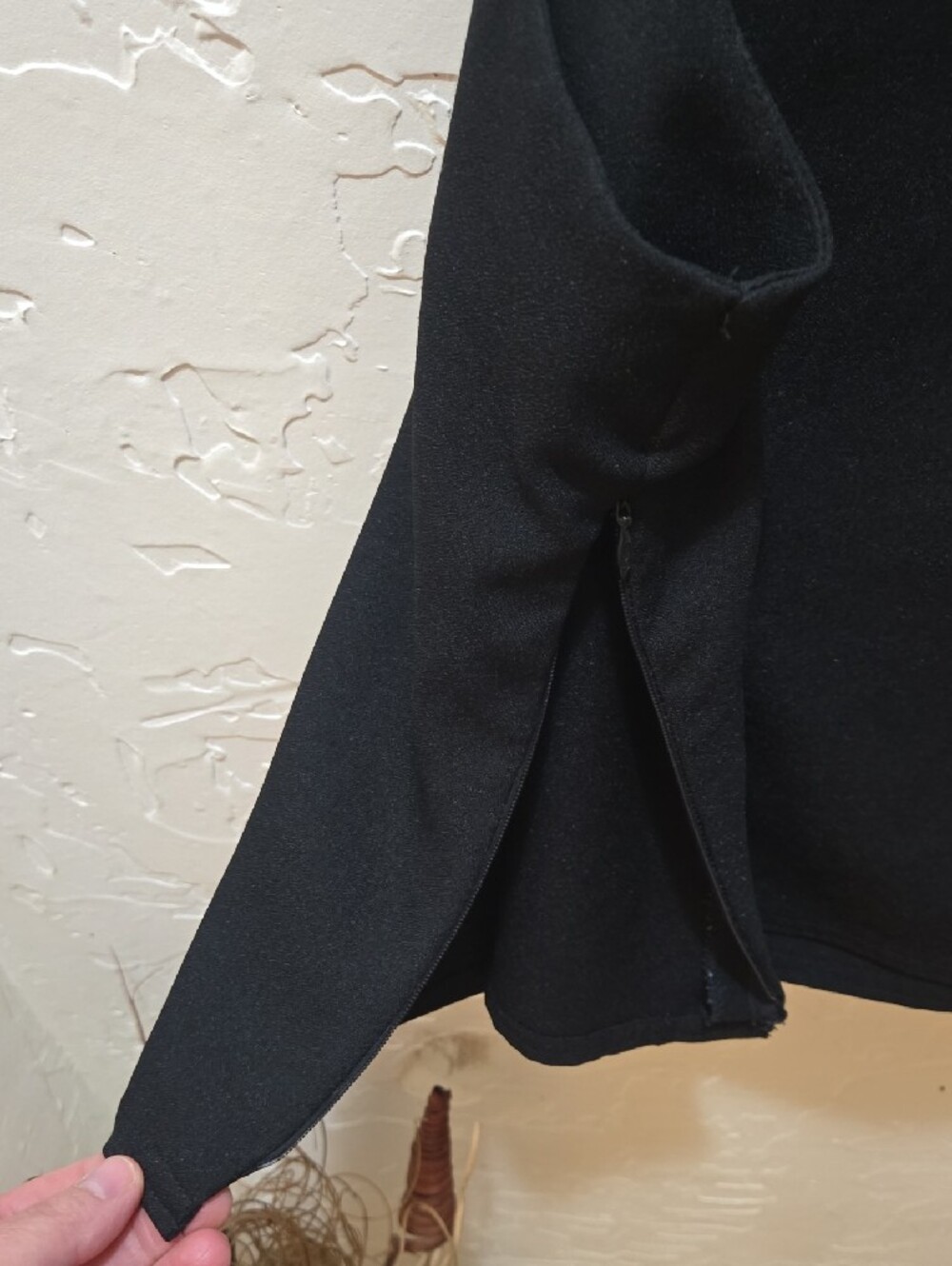 3/$10 Square Neck Dressy Side Zip Black Cropped Tank Top - Picture 2 of 6